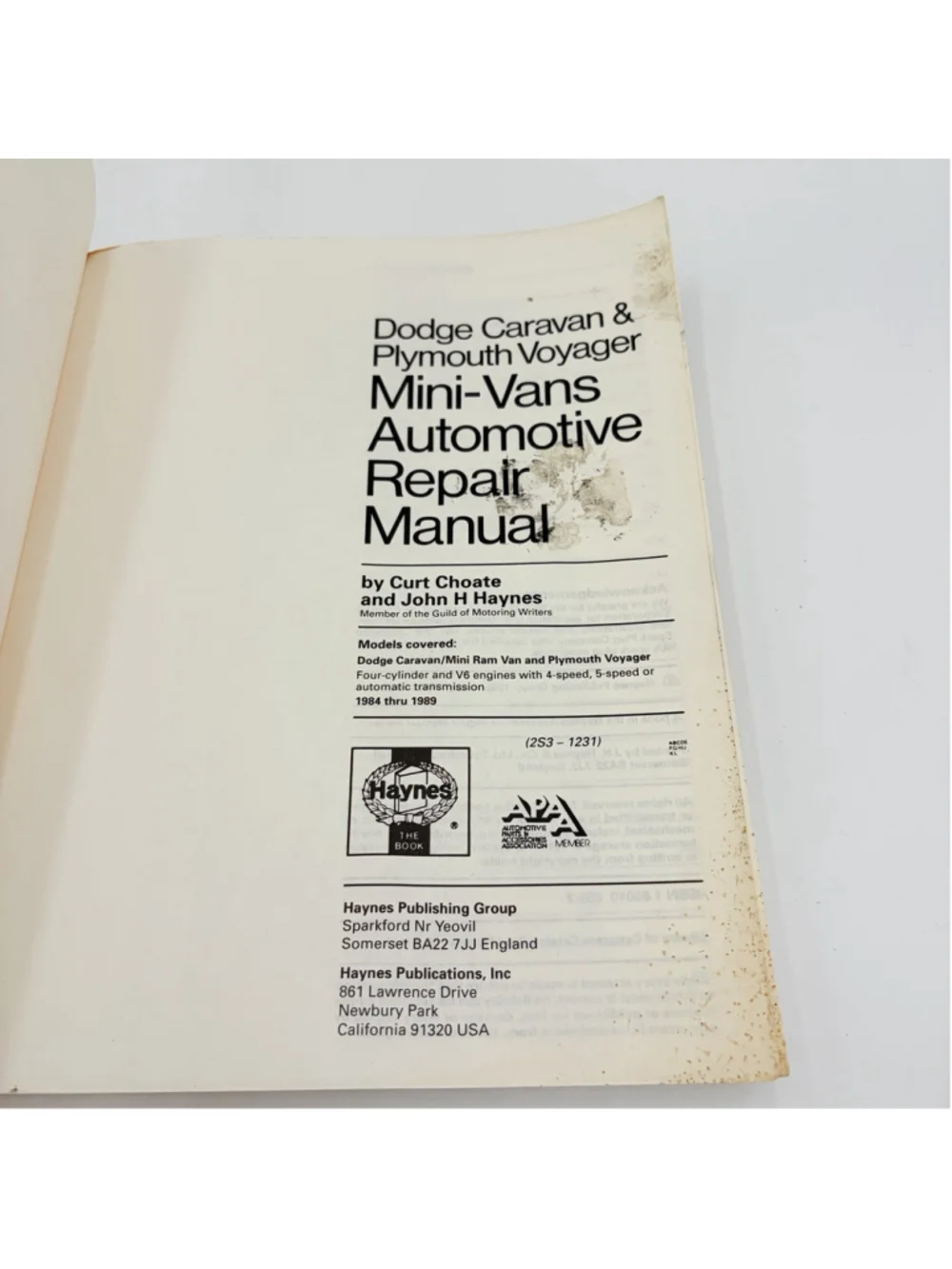 Haynes repair manual
